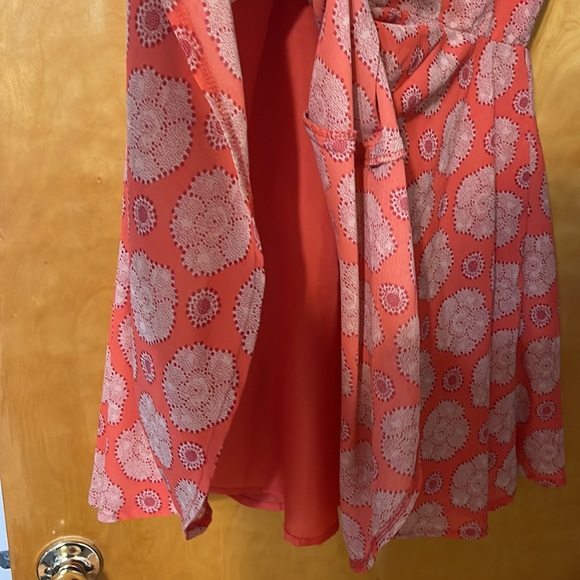 Madison Jules Pink/Salmon Paisley Print Dress - Picture 4 of 4
